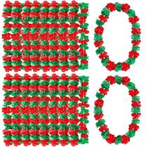 Coleiras de Natal Garland JUNEBRUSHS, pacote com 24, 100 cm, vermelho, verde