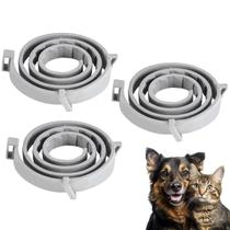 Coleria Anti Pulga Cachorro Pet Cao Gato Kit 3 Uni. Carrapato Leishmaniose Tamanho Ajustavel Canino Felino Eficaz Segurança Resistente Proteçao