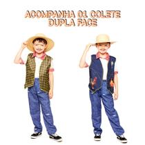 Coleta da Roça para Festa Junina Meninos Infantil Dupla Face Coleta da Roça para Festa Junina Meninos Infantil Dupla Face