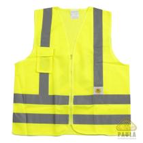 Colete 1 bolso de seguranca refletivo amarelo super safety
