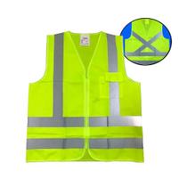 Colete 1 bolso de segurança refletivo amarelo super safety