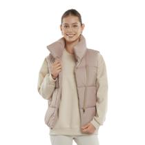 Colete acolchoado feminino PUFFIT, bolha sem mangas e zíper