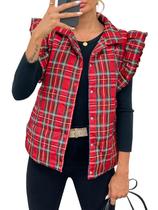 Colete acolchoado feminino Tankaneo, sem mangas, sem mangas, de inverno