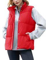 Colete acolchoado feminino YUCOLEN vermelho 85% Duck Down 2024