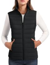 Colete acolchoado MAGCOMSEN preto, sem mangas, leve, feminino