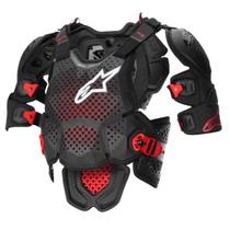 Colete alpinestars a10 v2 chest preto/vermelho