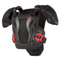 Colete alpinestars bionic action infantil preto/vermelho