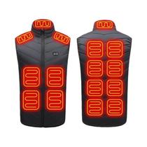 Colete Aquecido Com 21 Zonas De Aquecimento Elétrico Em Grafeno, Jaqueta USB Para Homens E Mulheres,