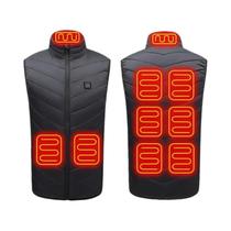 Colete Aquecido Com 21 Zonas De Calor Elétrico Em Grafeno, Jaqueta USB Para Homens E Mulheres,