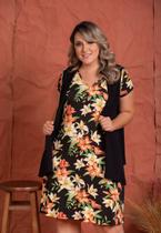 Colete Assimétrico Preto Fernanda Plus Size