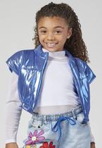 Colete Azul Metalizado Infantil Mylu Colete Azul Metalizado Infantil Mylu