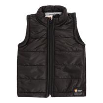 Colete Bebê Fofo Revestido com Pelô Quentinho Preto C/Ziper