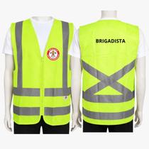 Colete Brigadista Alta Visibilidade Verde Ou Laranja Colete Brigadista Alta Visibilidade Verde Ou Laranja