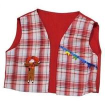 Colete Caipira Infantil Azul ou Vermelho Colete Caipira Infantil Azul ou Vermelho