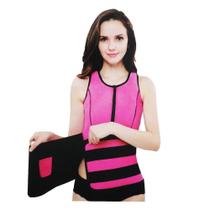 Colete cinta abdominal termica camiseta modeladora redutora de medidas emagrecedora unissex - Paris