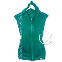 Colete com Capuz bolsos e zíper em Poliamida Dry Fit Esporte Fitness Academia