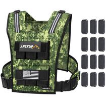 Colete com Peso APEXUP 30 lb Ajustável Camuflado Refletivo Colete com Peso APEXUP 30 lb Ajustável Camuflado Refletivo