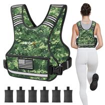 Colete com Peso APEXUP Ajustável 5,4 a 8,2 kg Verde Camuflado Digital Colete com Peso APEXUP Ajustável 5,4 a 8,2 kg Verde Camuflado Digital