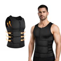 Colete Corretor Ortopédico Compressão P/M com Zíper Masculino Corrige Coluna Alivia Dor Duas Faixas Colete Corretor Ortopédico Compressão P/M com Zíper Masculino Corrige Coluna Alivia Dor Duas Faixas