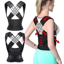 Colete Corretor Postural de Compressão para Corrigir Alinhar Coluna Cervical Ultra Forte Alivia Dores