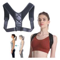 Colete Corretor Postural PretoColete Corretor De Postura Ajustável Preto Unissex
