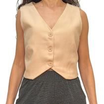 Colete Cropped Feminino em Alfaiataria Colete Cropped Feminino em Alfaiataria