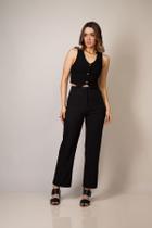 Colete Cropped Lua - Preto Colete Cropped Lua - Preto
