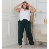 Colete Cropped Plus Size de Alfaiataria Feminino Tendencia Colete Cropped Plus Size de Alfaiataria Feminino Tendencia