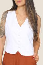 Colete curto alfaiataria modelo reto