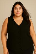 Colete de alfaiataria plus size