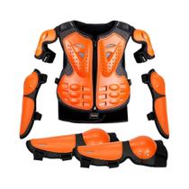 Colete De Armadura Para Crianças Motocicleta Jaqueta Protetora Para Motocross Joelheiras Armadura