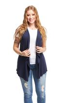 Colete de Bico Blusa Cardigan Feminino Terceira Peça Viscolycra Ca5