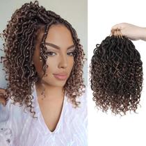 Colete de cabelo de crochê Goddess Locs 20 cm, 9 pacotes sintéticos