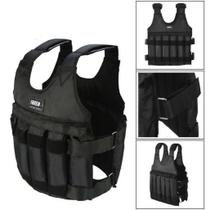 Colete de Carga 50kg Garantia de Qualidade para Treinos Intensos Ajustável Suteng Sports Black