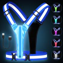 Colete de corrida Fitense LED reflexivo de 5 cores recarregável Colete de corrida Fitense LED reflexivo de 5 cores recarregável