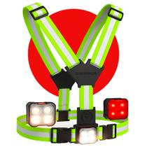Colete de corrida reflexivo GREERRIDE Reflective com luzes Colete de corrida reflexivo GREERRIDE Reflective com luzes