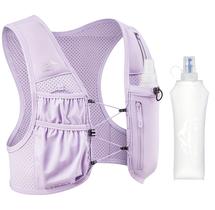 Colete de corrida Zelvot para mulheres e homens com frasco macio de 500 ml roxo Colete de corrida Zelvot para mulheres e homens com frasco macio de 500 ml roxo