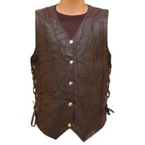 Colete de Couro Feminino SV7522 - Marrom