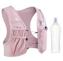 Colete de hidratação para corrida Zelvot com soft flask de 500 ml rosa M/G Colete de hidratação para corrida Zelvot com soft flask de 500 ml rosa M/G