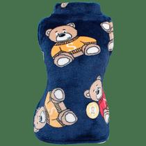 Colete de Inverno Fleece Ursinho Marinho para cachorro e gato - Simba Lovers