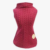 Colete de Inverno Soft Tricot Marsala para cachorro e gato