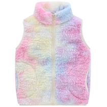 Colete de lã AIWUHE com zíper completo quente para crianças 4-5T 120