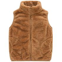 Colete de lã AIWUHE para meninos e meninas, lã polar 2-6Y