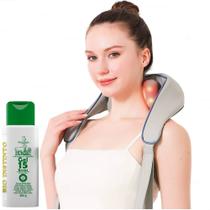 Colete De Massagem 5D Elétrico Shiatsu Com Luz Aquecimento + Gel 15 Ervas