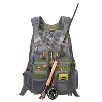Colete de pesca Gonex Fly para homens e mulheres com vários bolsos