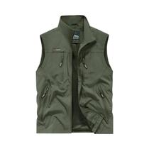Colete De Pesca Masculino De Couro Quente Para Outono/Inverno, Confortável, Moderno E Respirável