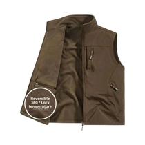 Colete De Pesca Masculino Em Couro Quente Para Outono E Inverno, Confortável, Estiloso, Respirável E