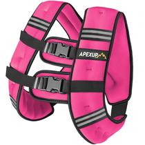 Colete de Peso APEXUP 11,5 kg Rosa com Faixas Refletivas para Fitness Colete de Peso APEXUP 11,5 kg Rosa com Faixas Refletivas para Fitness