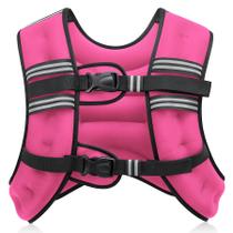 Colete de Peso ZELUS 9 kg Rosa com Faixa Refletiva para Treino
