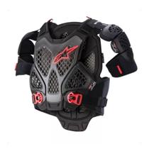 Colete de Proteção Motocross Alpinestars A6 Preto e Vermelho Colete de Proteção Motocross Alpinestars A6 Preto e Vermelho